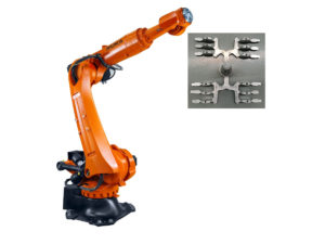 Six-axis Casting Parts Taking and Agent Spraying Robot Arm